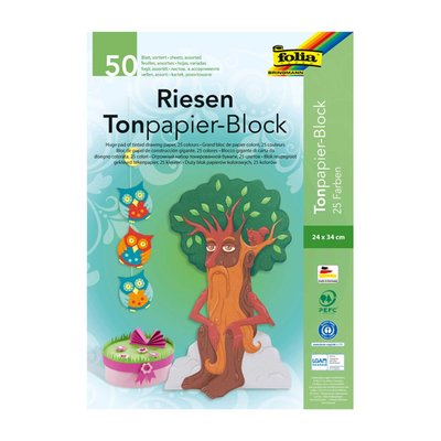 Image of Riesen-Tonpapierblock* ca. 24 x 34 cm, 50 Blatt