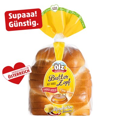 Image of Butterzopf mit Honig*