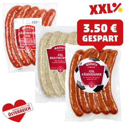 Image of Käsekrainer, Käsekrainer scharf* od. Bratwürstel*