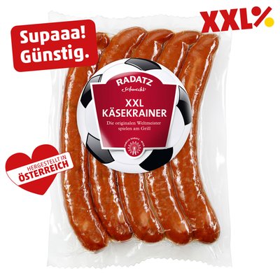 Image of Käsekrainer, XXL Bratwürstel* od. Käsekrainer scharf*