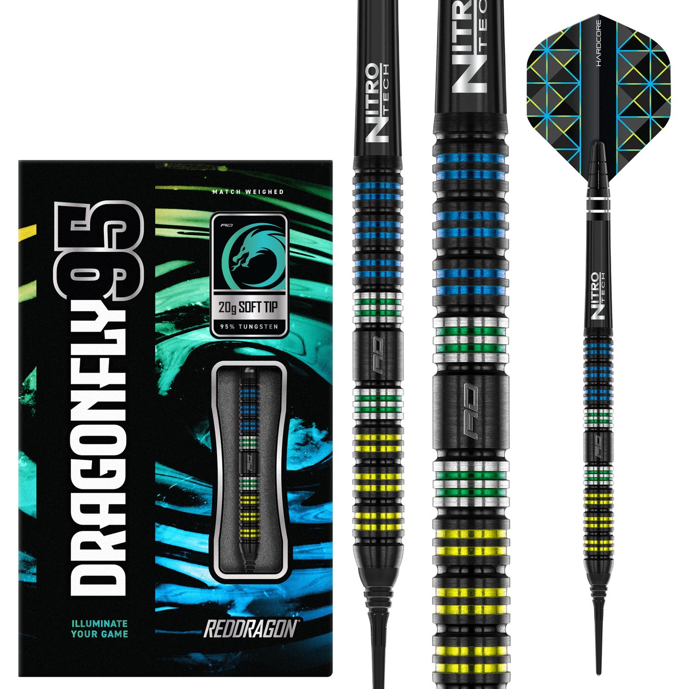 Red Dragon Dragonfly Parallel 95% Soft Tip Darts