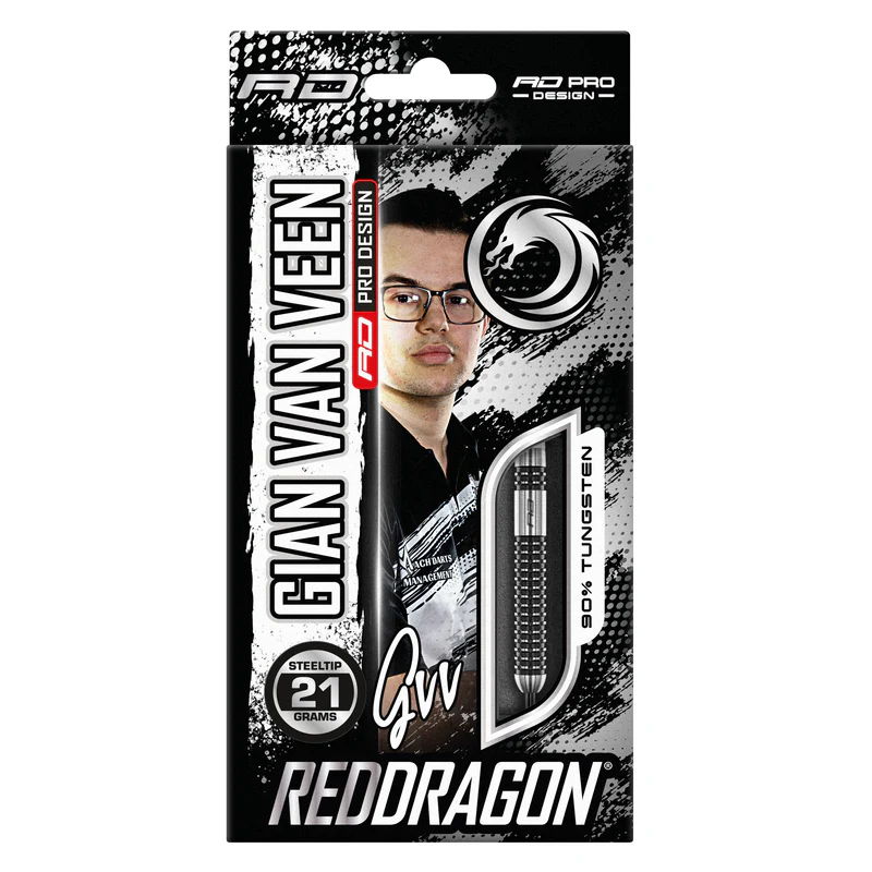 Red Dragon Gian van Veen Axis 90% Steel Tip Darts