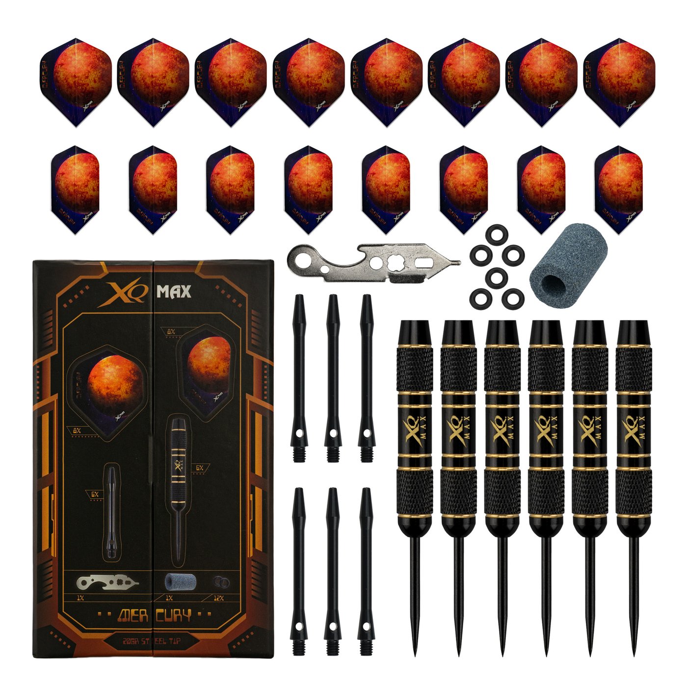 XQ Max Mercury Steel Tip Dart Set - Steel Tip Darts - Dartshopper.com