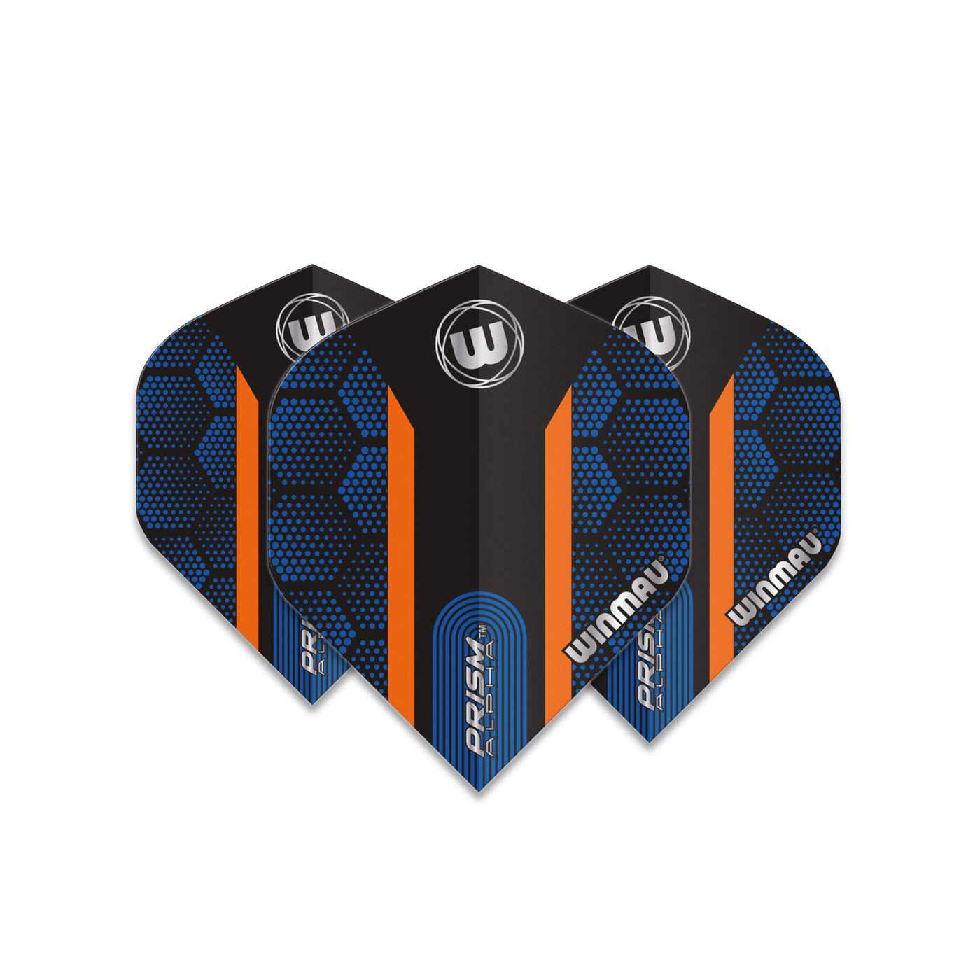 Winmau Prism Alpha Extra Thick Blue & Orange Stripe Darts Flights