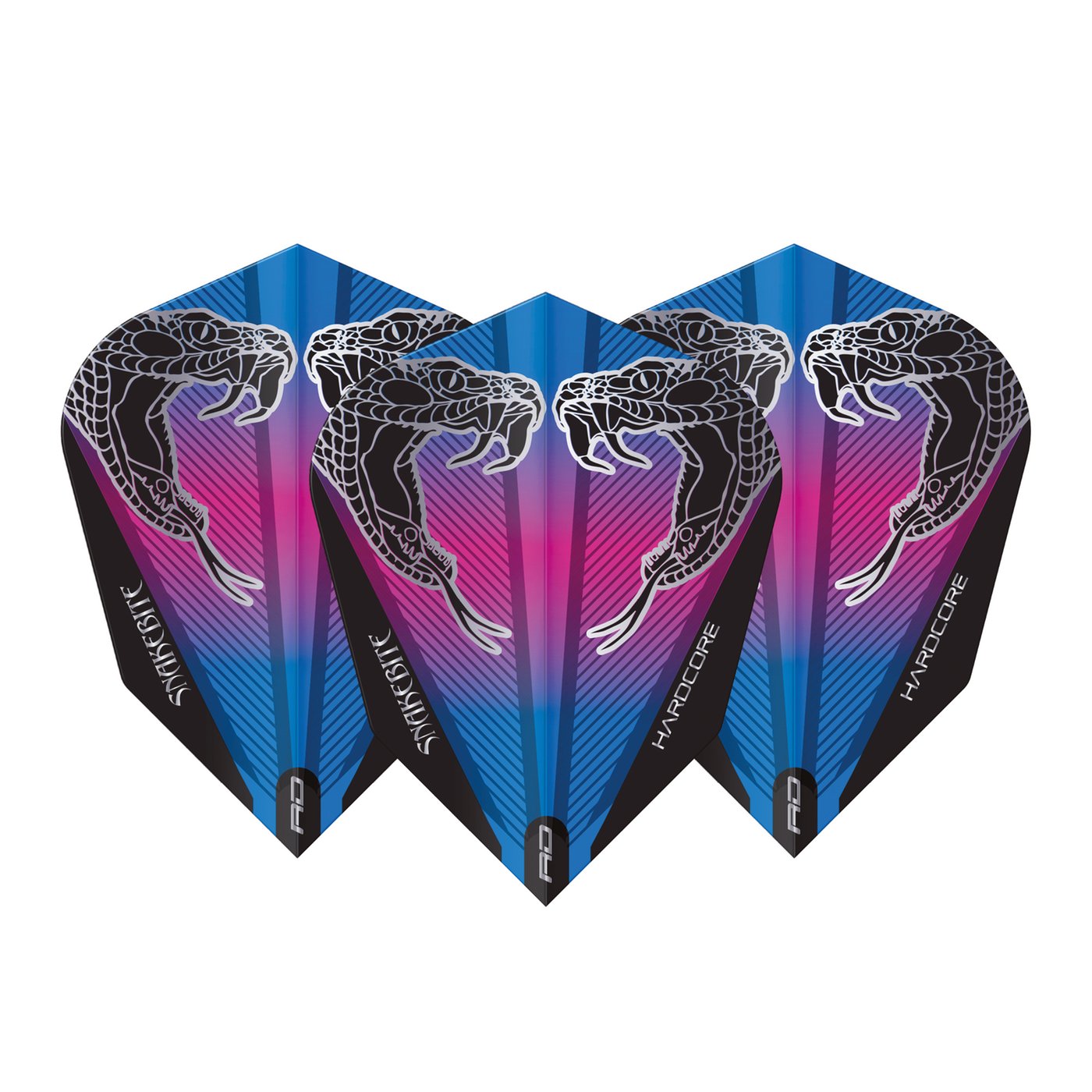 Red Dragon Peter Wright V-Standard Snake Black Transparent Darts Flights
