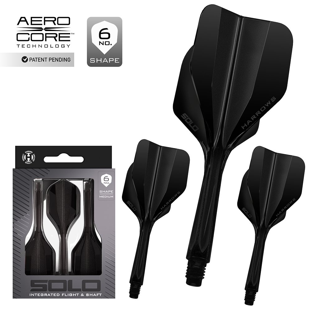 Harrows Solo Black NO6 - Dart Flights