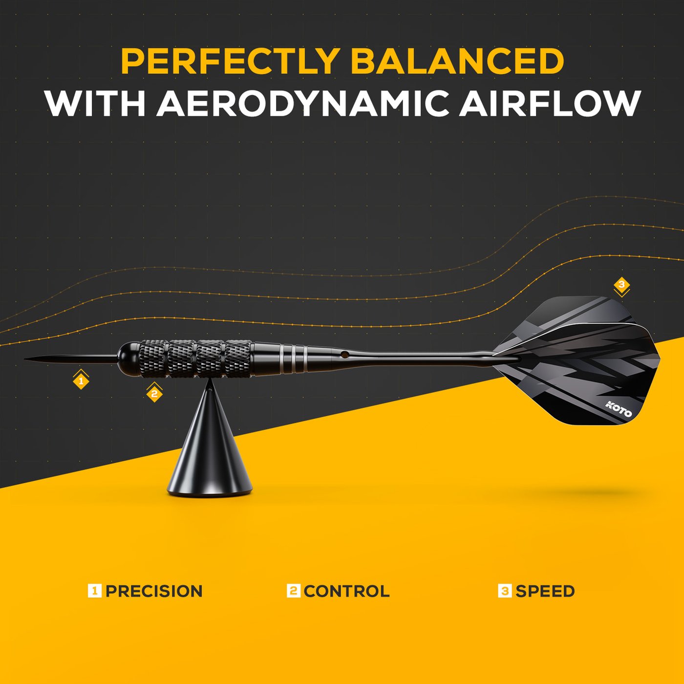 Lotki KOTO Brass Multiset - 12 Darts - 23Gram