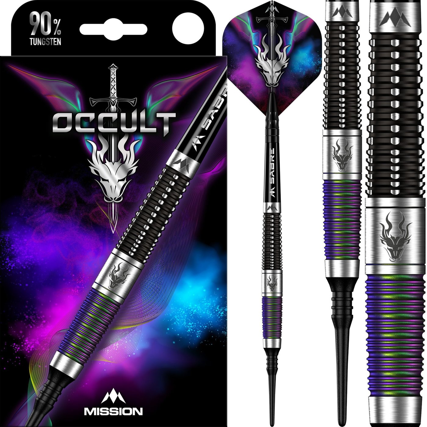 Mission Occult Black & Coral Soft Tip 90% Darts