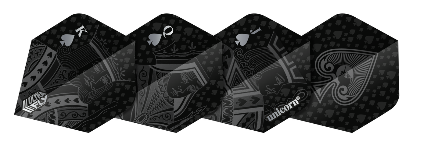 Unicorn Ultrafly Royal Flush Black PLUS - Dart Flights