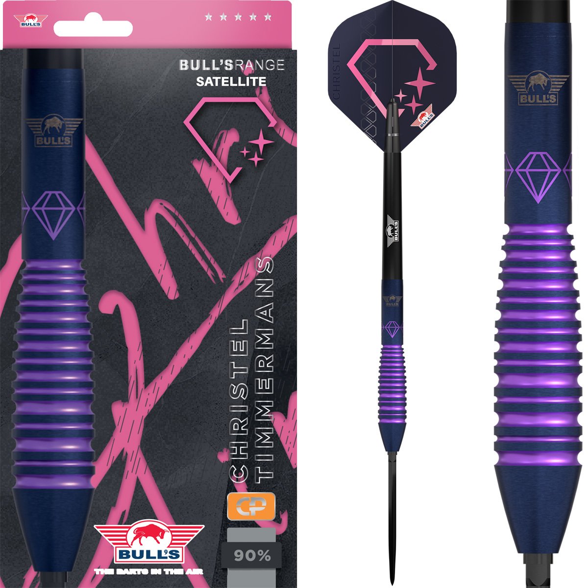 Bull's Christel Timmermans E1 Convertible Point 90% - Steel Tip Darts