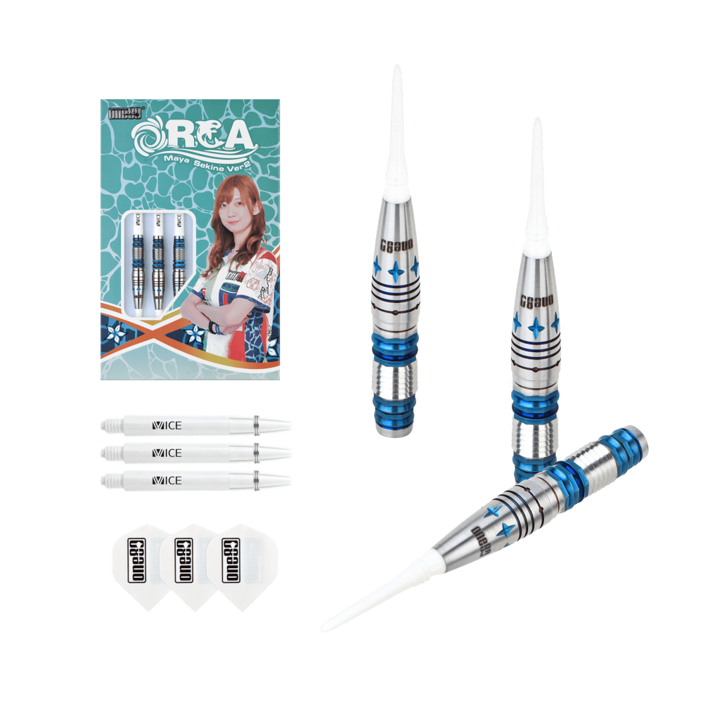 ONE80 Maya Sekine Orca II No.5 Blue 90% Soft Tip Darts