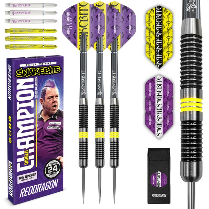 Red Dragon Peter Wright Snakebite Champion Series 80% Darts