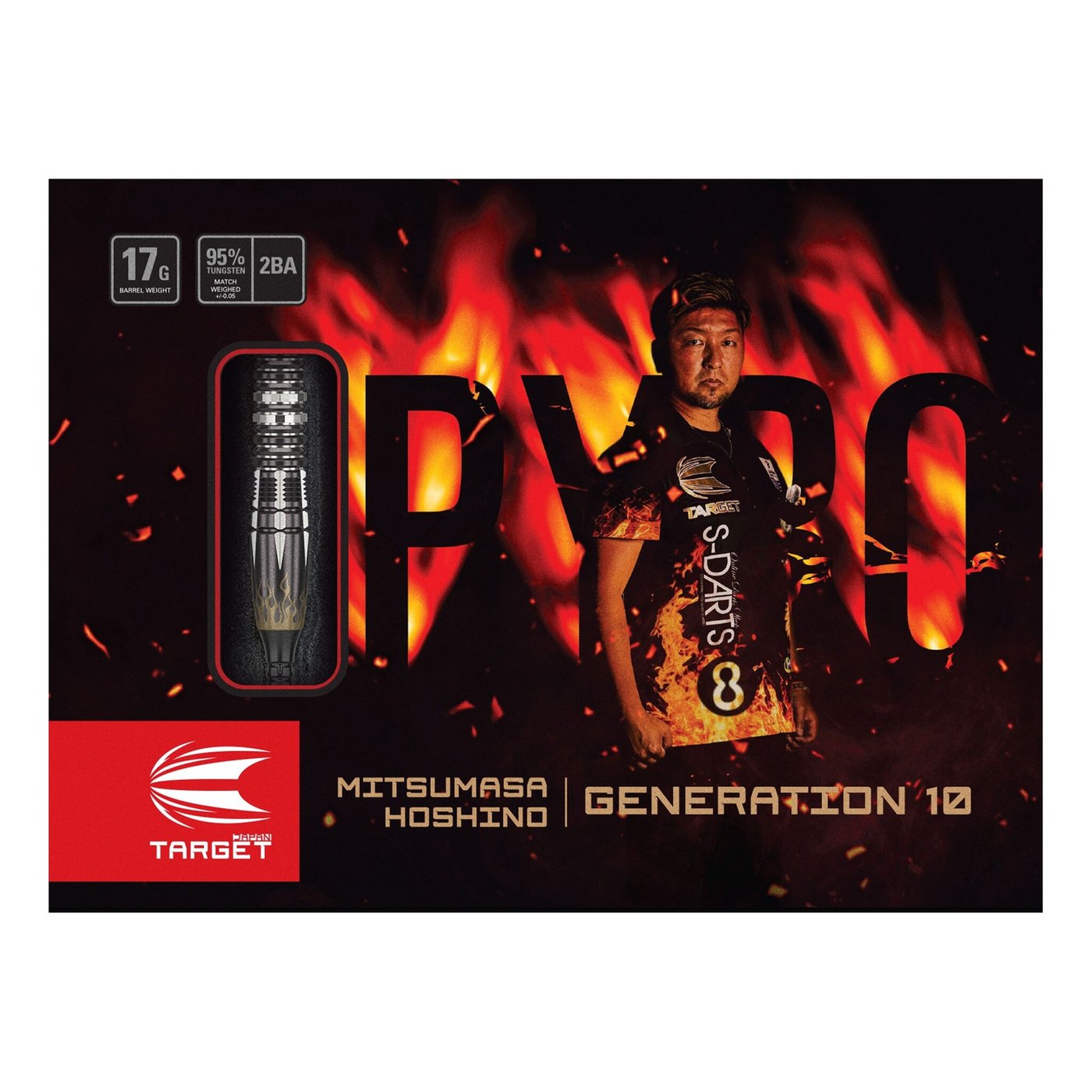 Target Japan Mitsumasa Hoshino Pyro G10 95% Soft Tip Darts