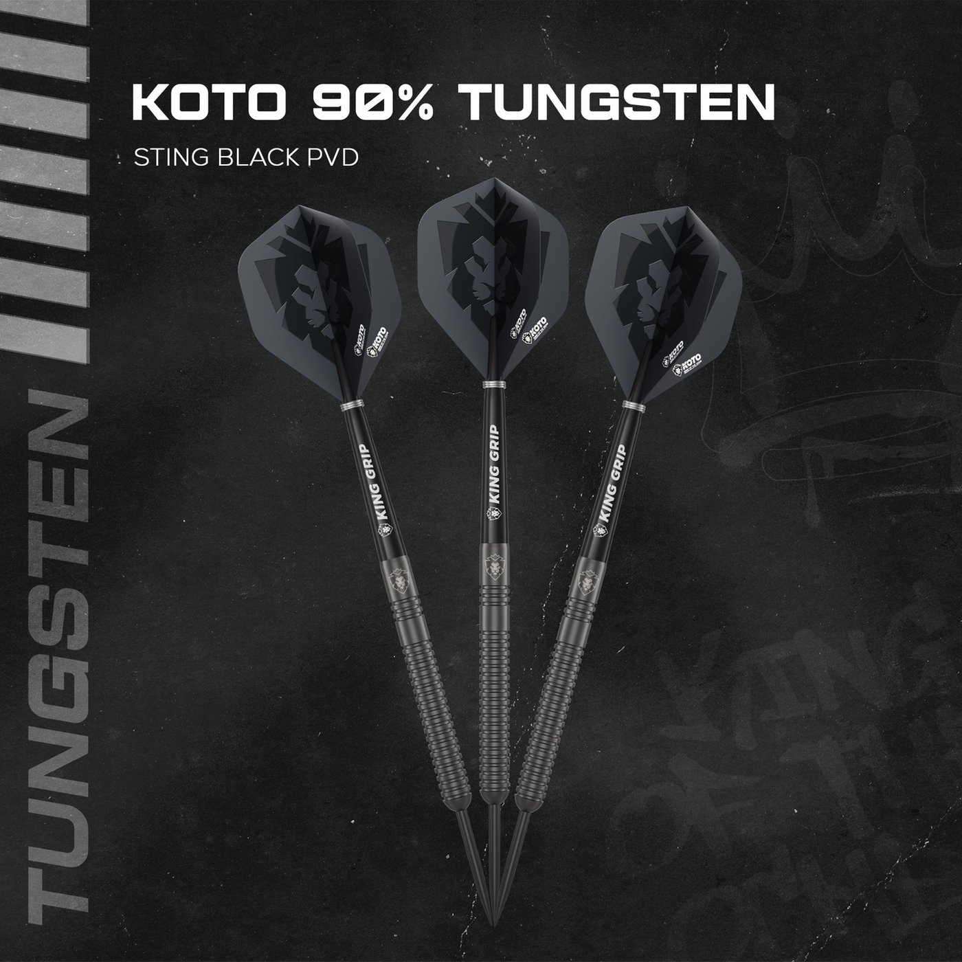 KOTO Sting Black PVD 90% Steel Tip Darts
