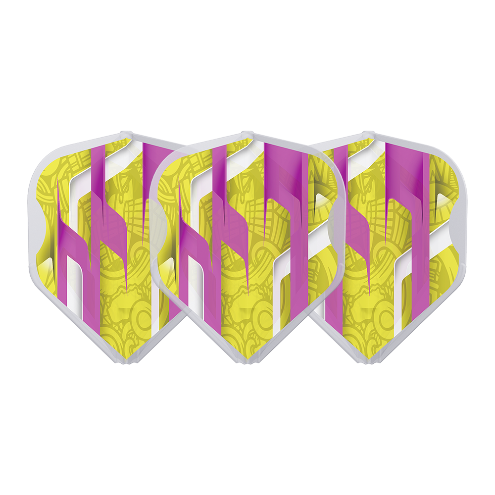 L-Style EZ L1 Mamo Series Yellow Clear White Darts Flights