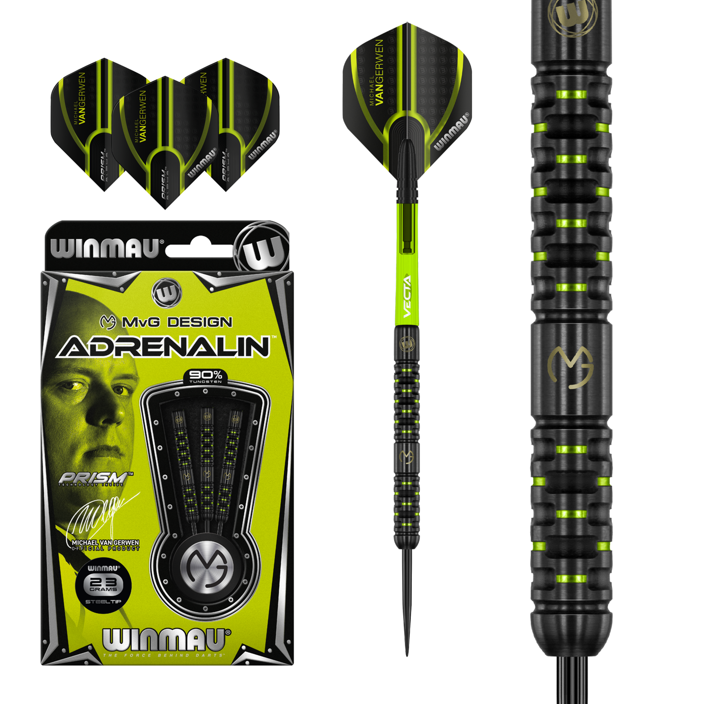 [Tweedekans] Winmau Michael van Gerwen Adrenalin 90%-23gram