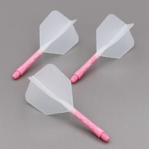 Cuesoul - ROST T19 Integrated Dart Flights - Big Wing - Clear Pink Dart Flights