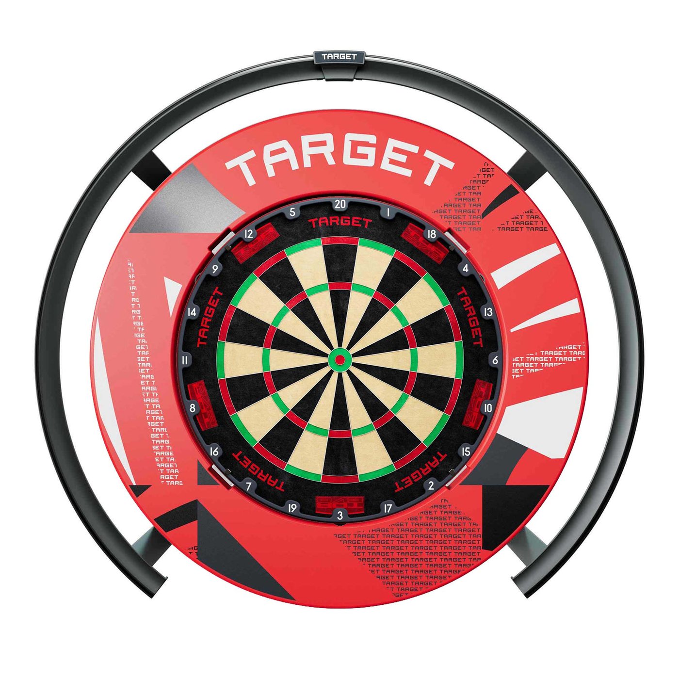 Target TOR EVO + Target Corona Vision 2 + Target Red Patterned Notched Surround - Dartset
