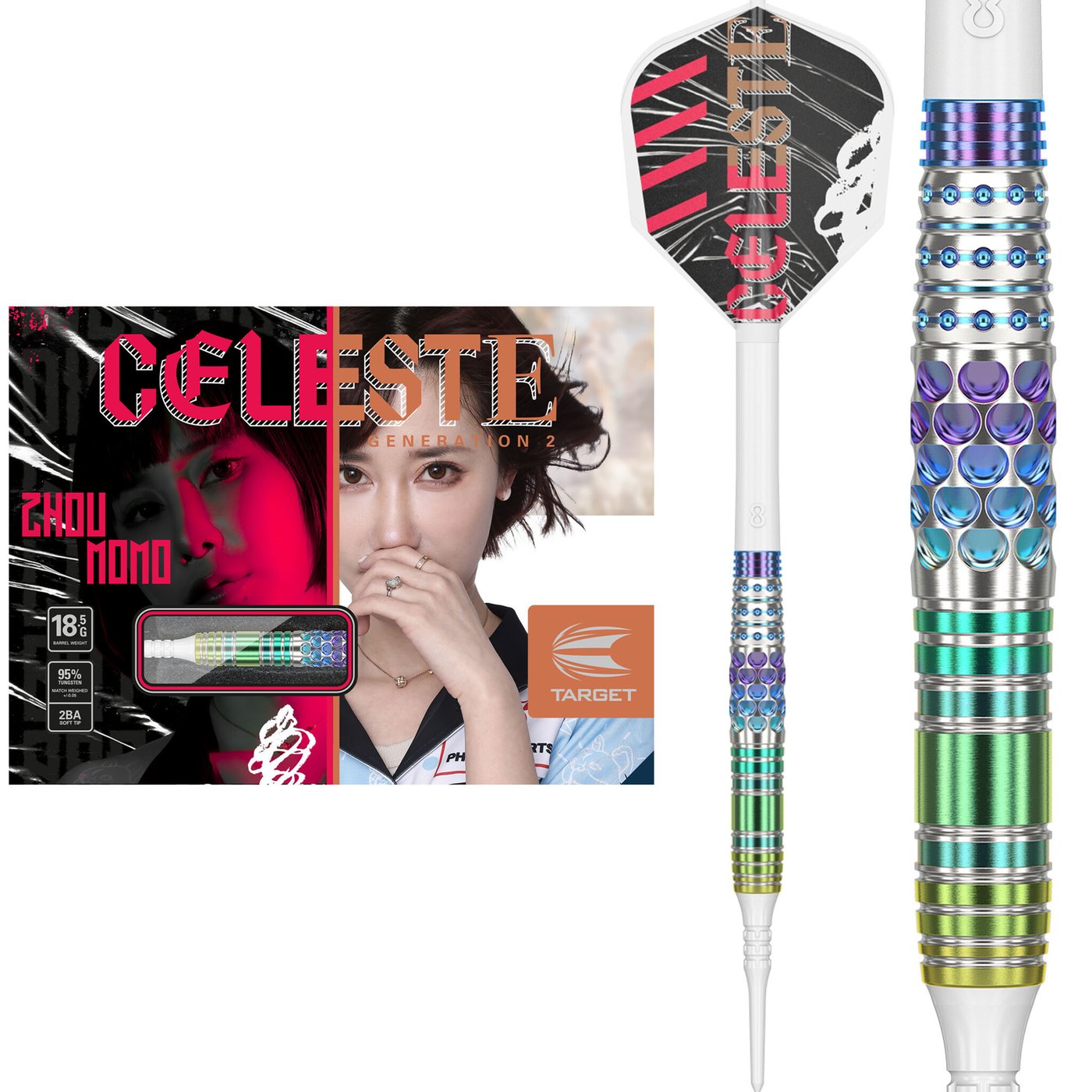 Target Japan Zhou Momo Celeste G2 95% Soft Tip Darts