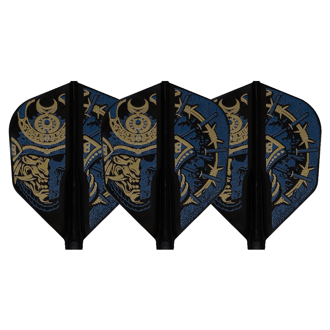 Cosmo Darts Fit Flight Air Printed Series Samurai Skull B Shape Darts Flights