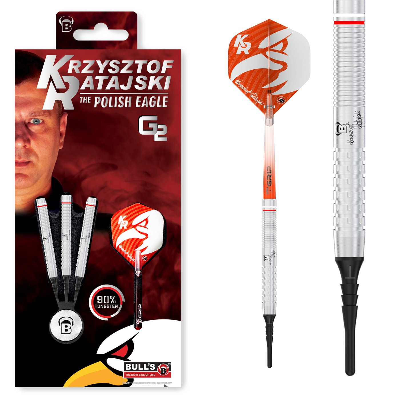 BULL'S Krzysztof Ratajski G2 90% Soft Tip Dartpile