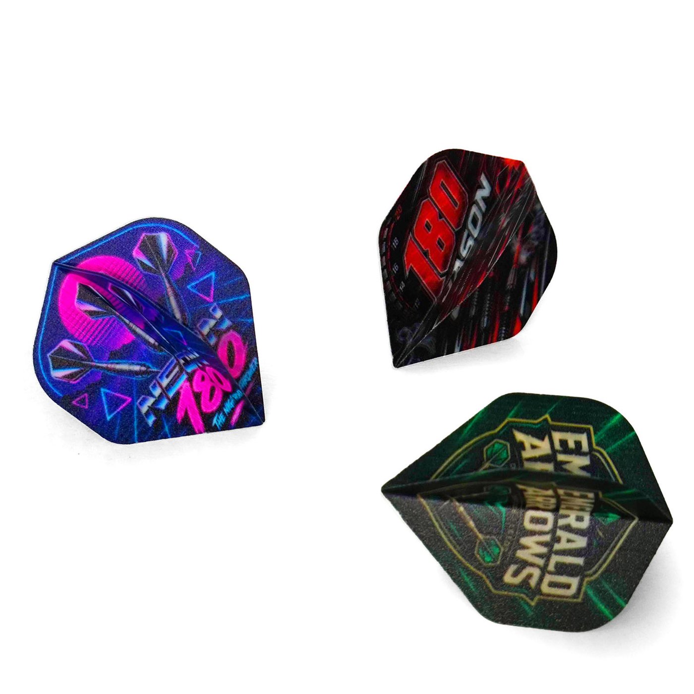 [4 sided] Customised Dart Flights Logo - 100 Micron | 10 Sets (30 Dart Flights)