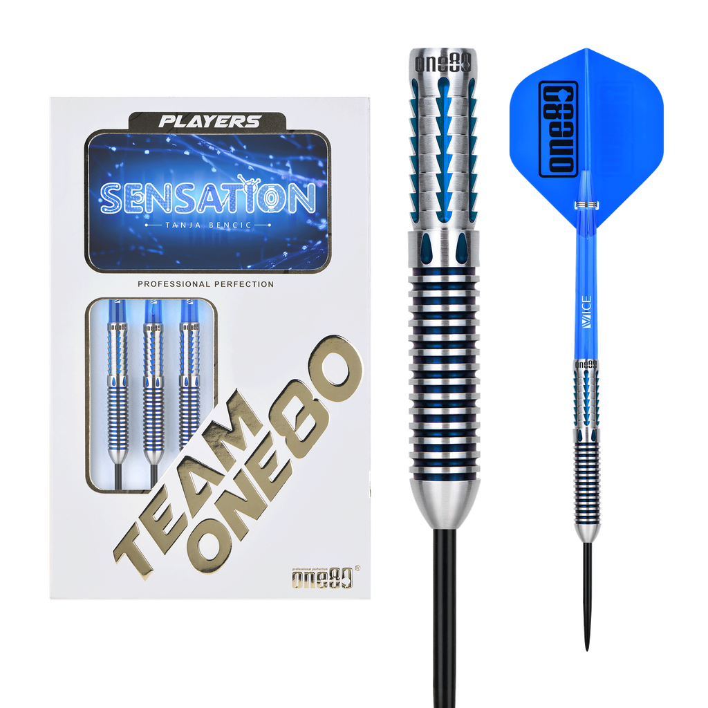 ONE80 Tanja Bencic Sensation Blue 90% Steel Tip Darts