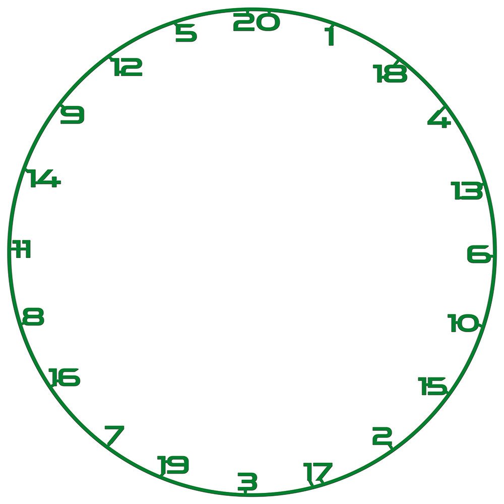 Bullet Green Numberring - Dartboard Number Ring