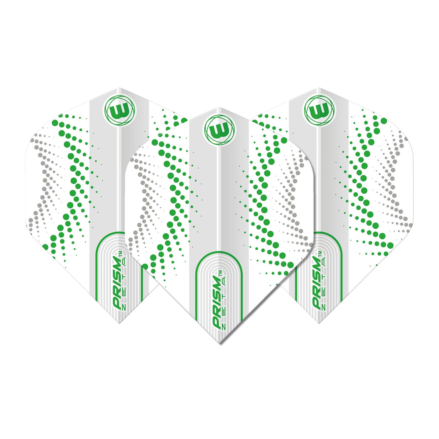 Winmau Prism Zeta White & Green Darts Flights