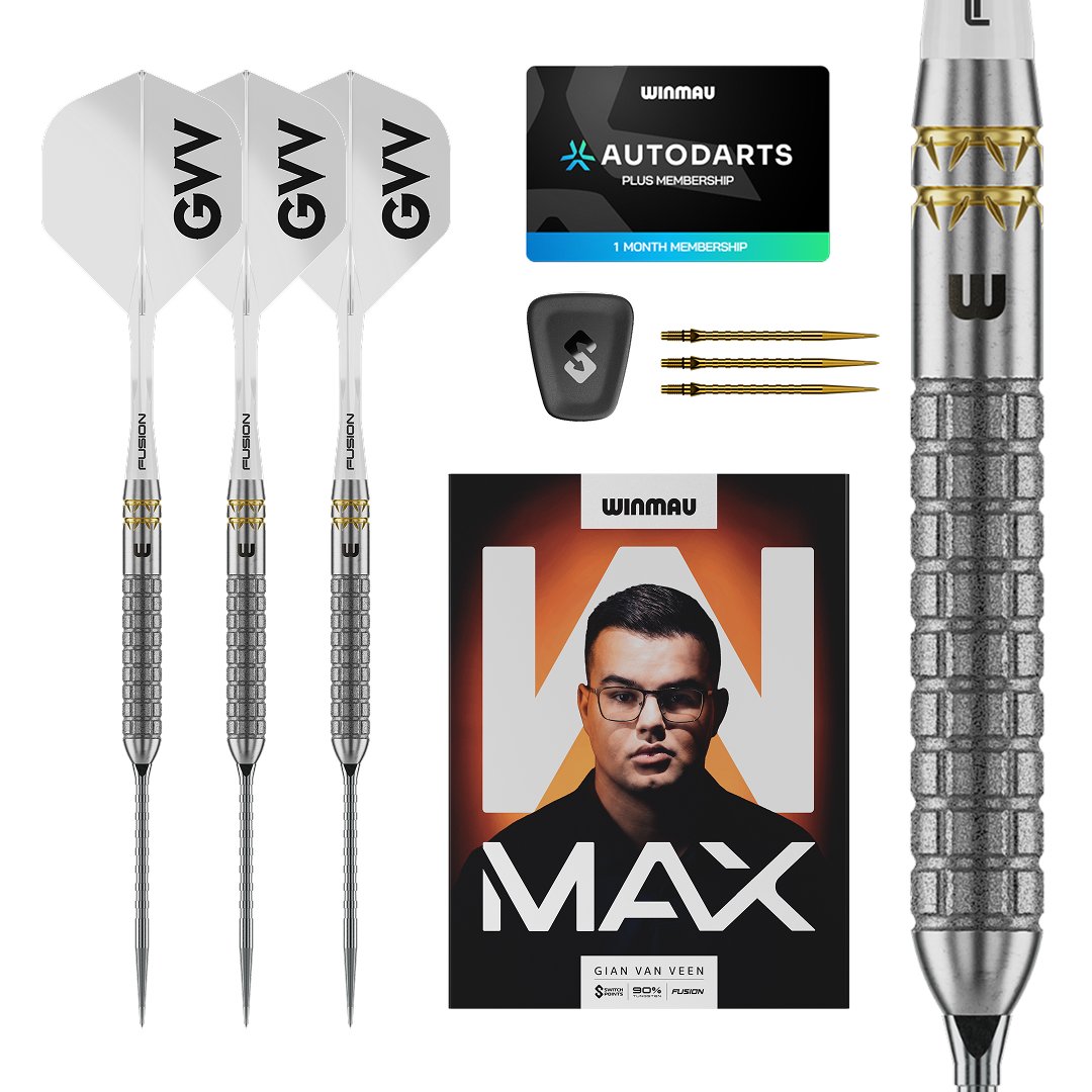 Winmau Gian van Veen W Max Switch Point 90% - Steel Tip Darts