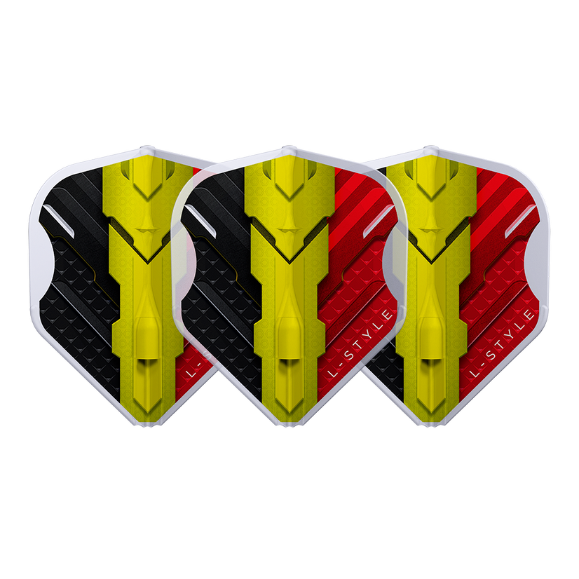 L-Style EZ L1 V-Series Belgium Clear White V1 Darts Flights