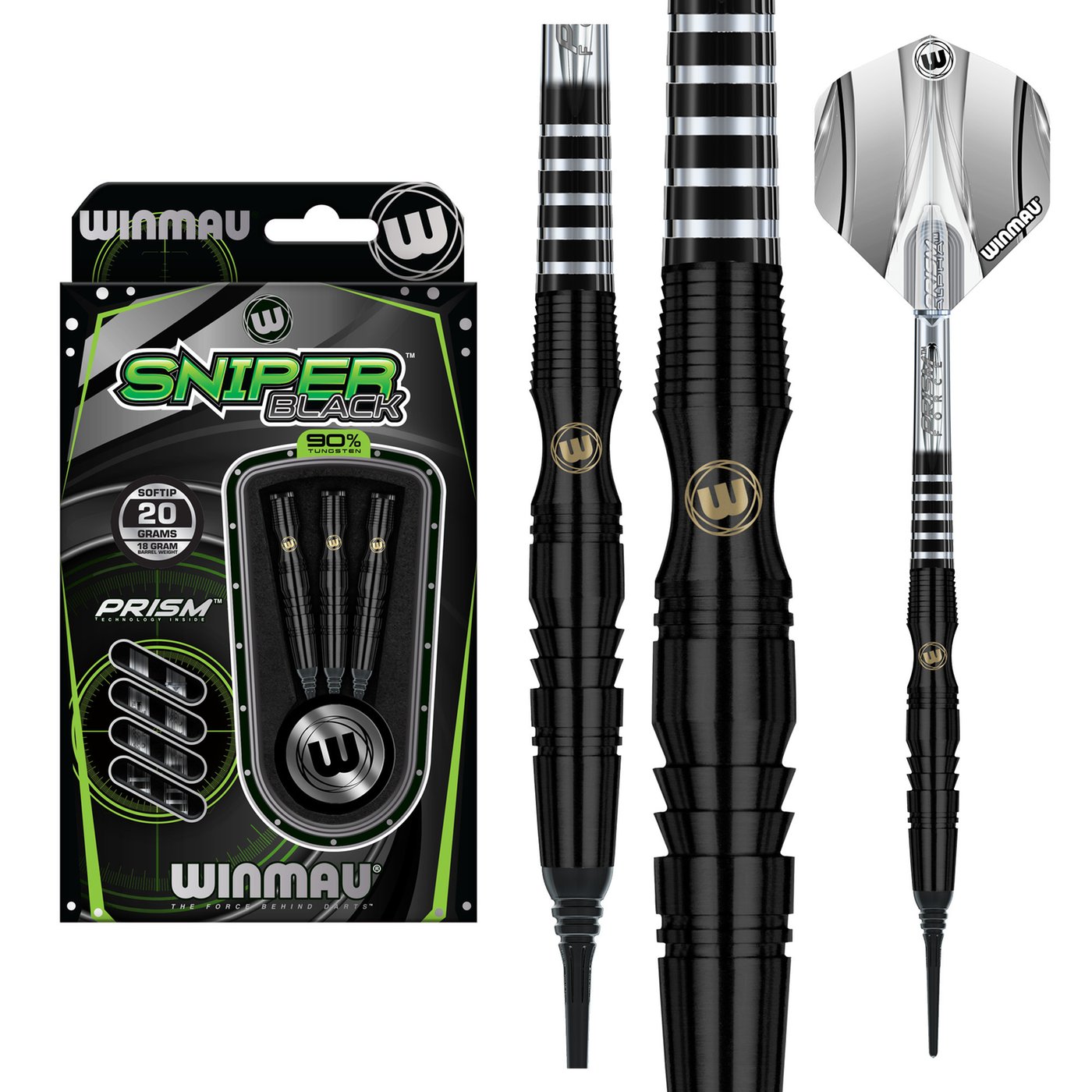 Winmau Sniper Black 90% Soft Tip Darts