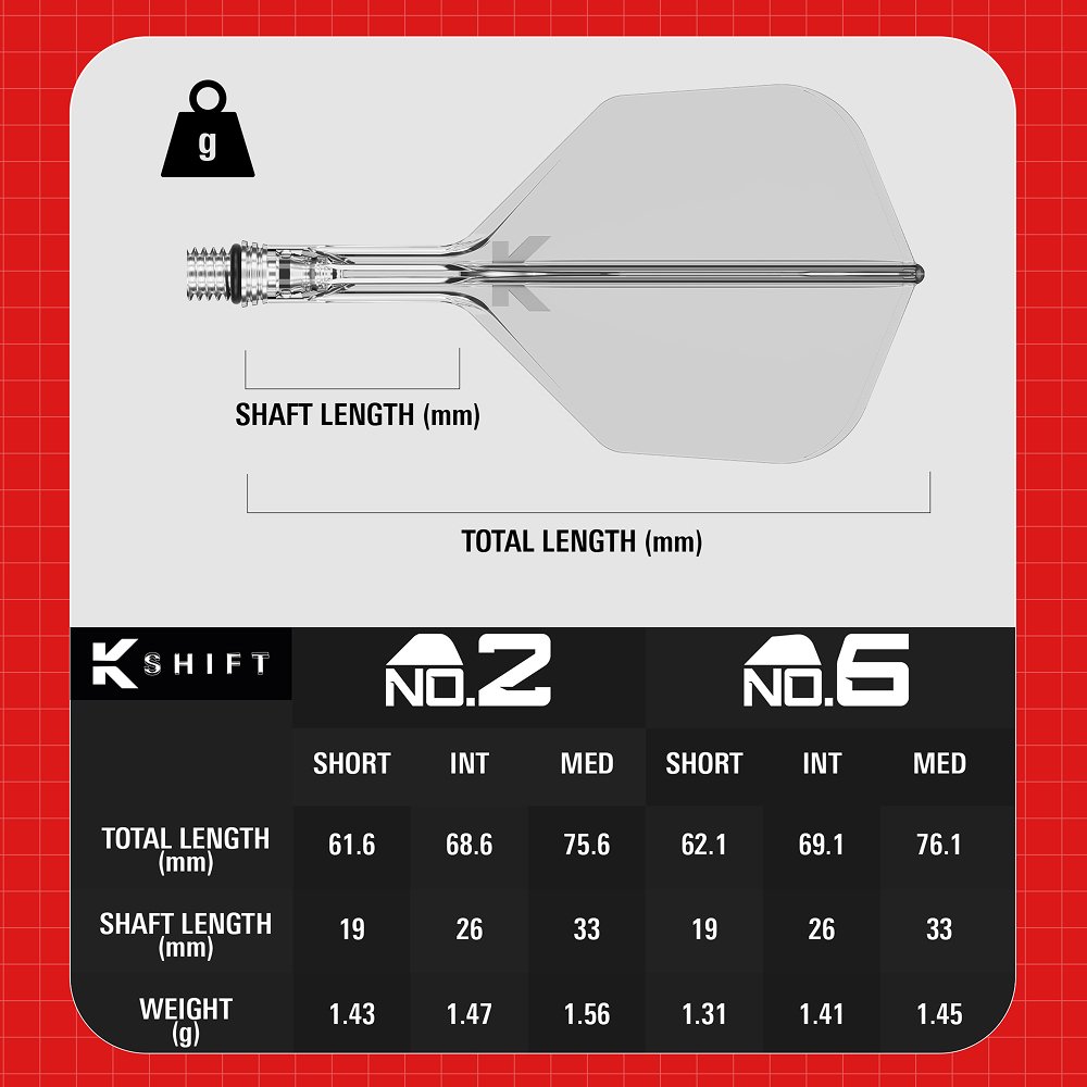 Target K-Shift Clear NO6 - Dart Flights - Dartshopper.com