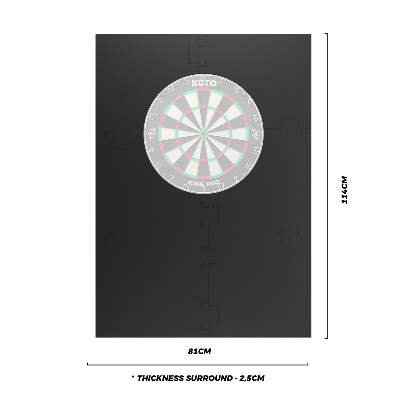 KOTO Square 6 PCS – Dartboard Surround