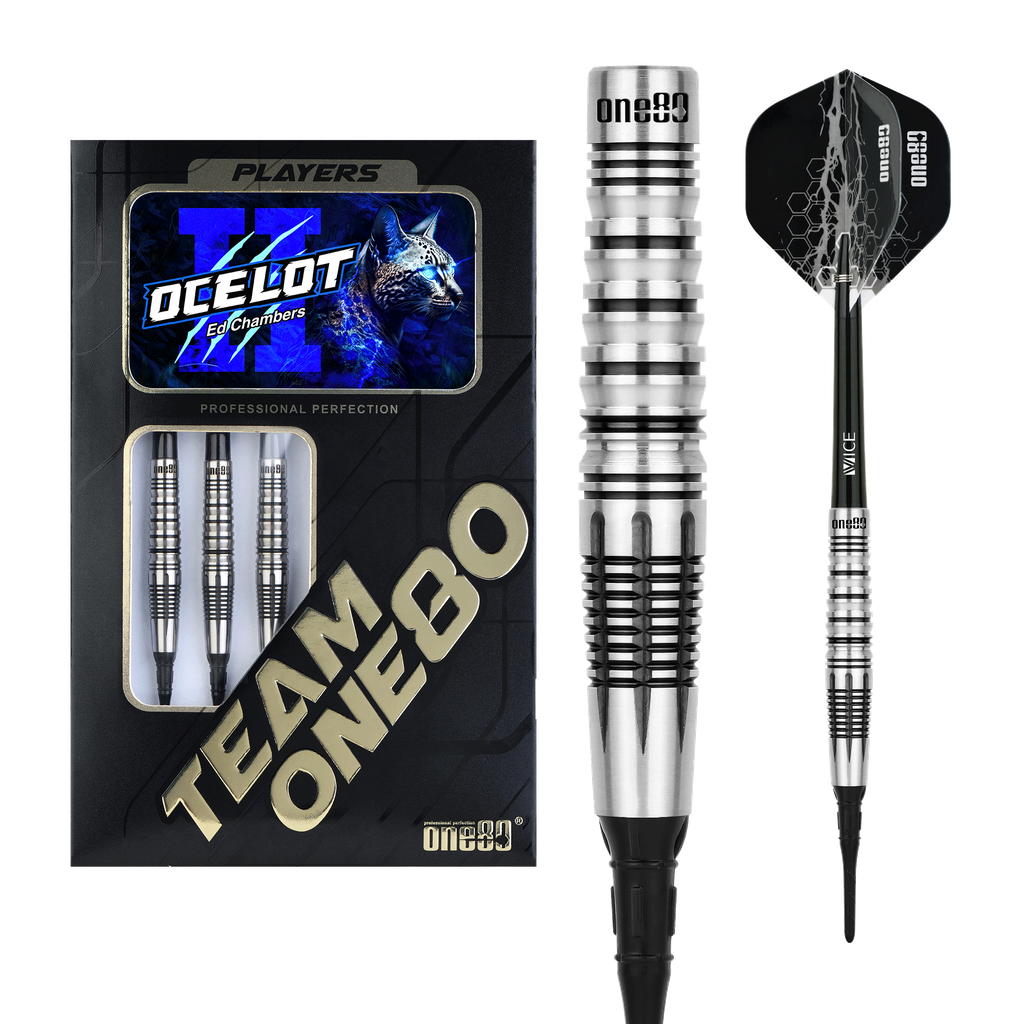 ONE80 Ed Chambers V2 Black 90% Soft Tip Darts