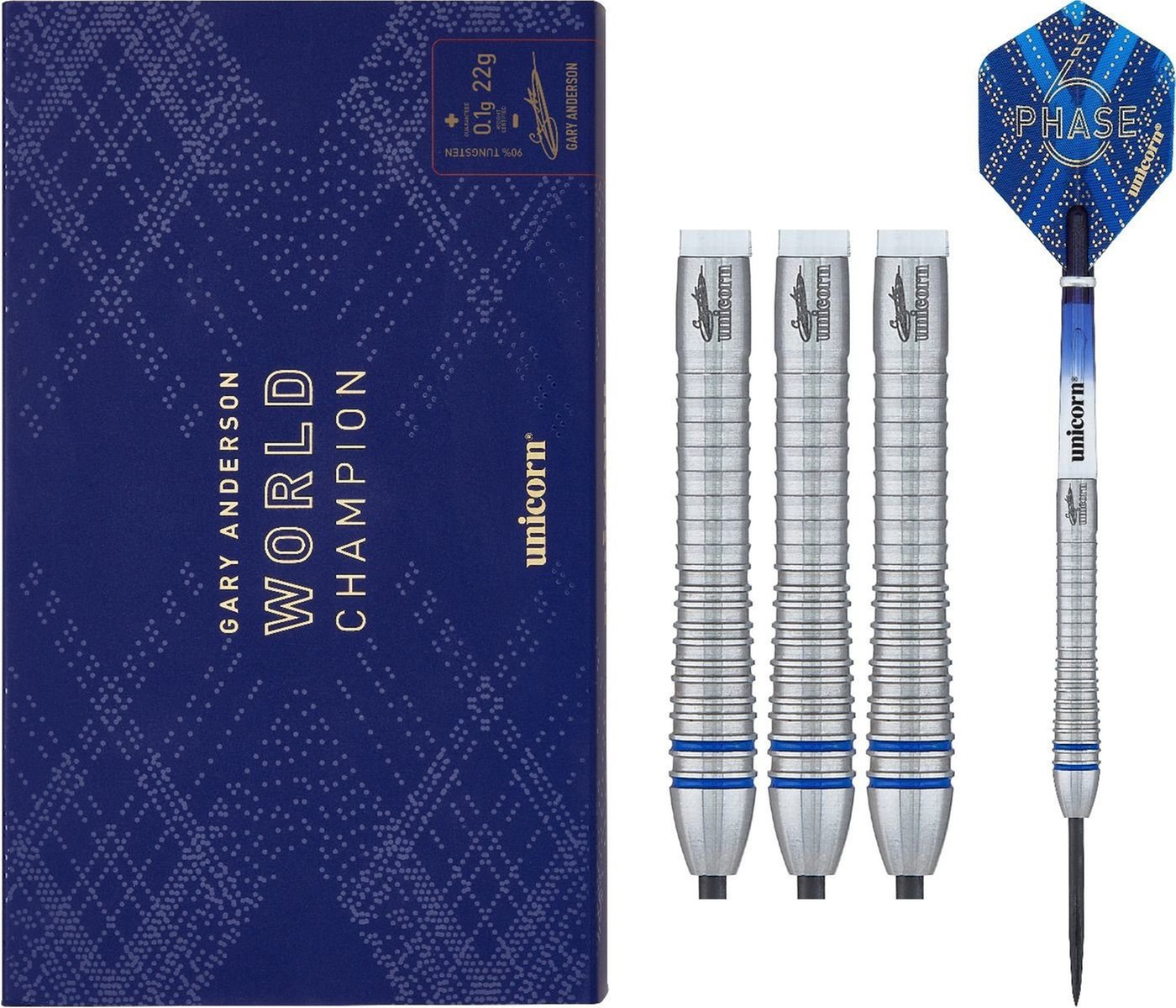 ダーツ Unicorn Gary Anderson Phase2 Unicorn Gary Anderson Phase 6 90% - Steel Tip Darts - Dartshopper.com