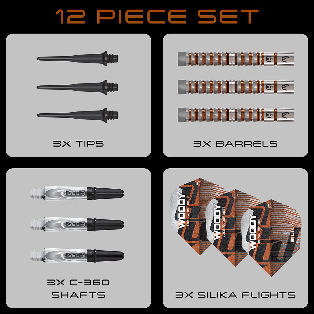 Harrows Luke Woodhouse V3 90% Soft Tip Darts - Dartshopper.com