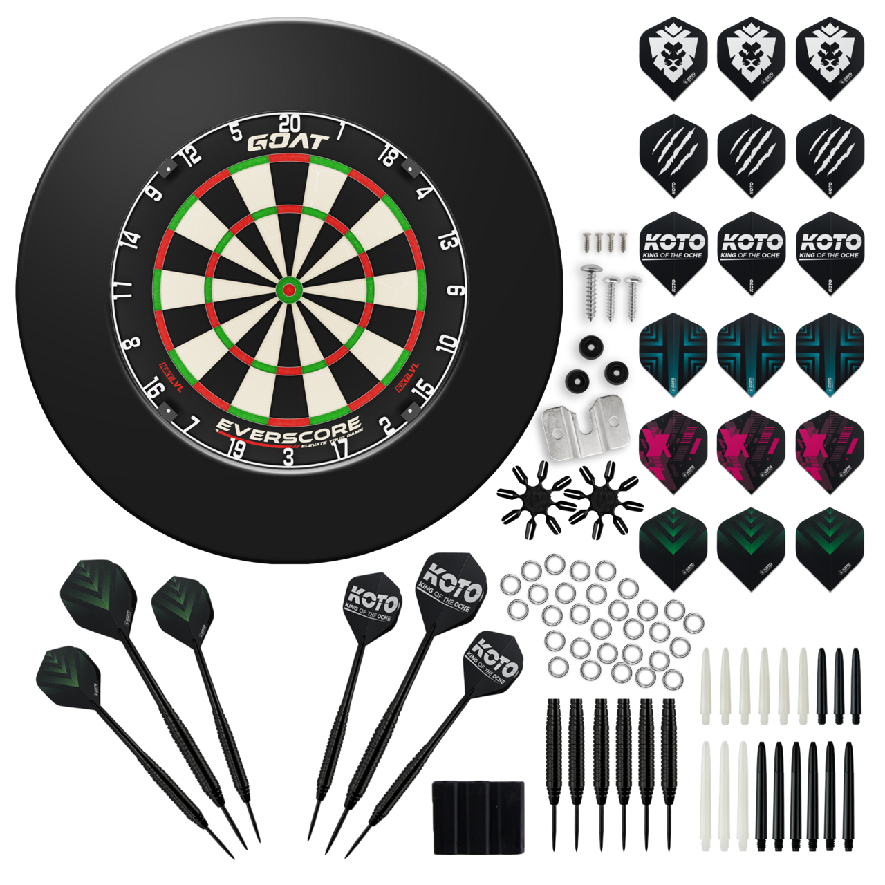 GOAT Everscore + Surround + KOTO Accessory Kit Steeltip Black 90 Pieces