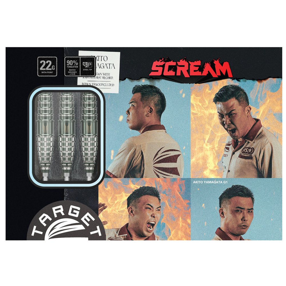 ダーツ TARGET SCREAM AKITO YAMAGATA Model Target Japan Akito Yamagata Scream G1 Swiss Point 90% Darts