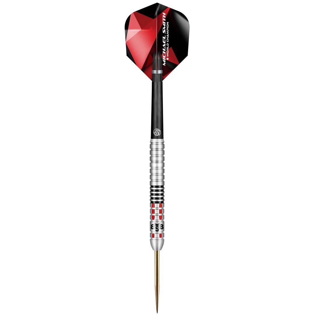 Shot! Michael Smith 'Bully Boy' 90% Tungsten Steel-Tip Darts - Professional Set With Shafts & Flights
