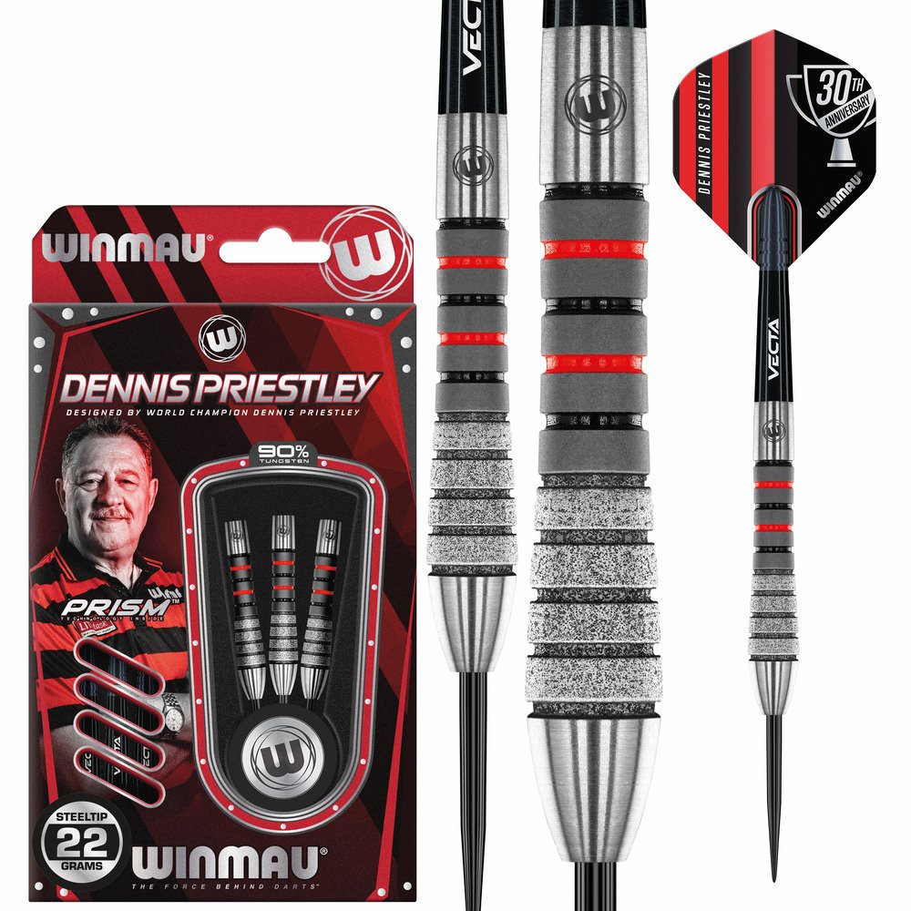 [Tweedekans]Winmau Dennis Priestley Diamond 30th Anniversary 90%-19 gram