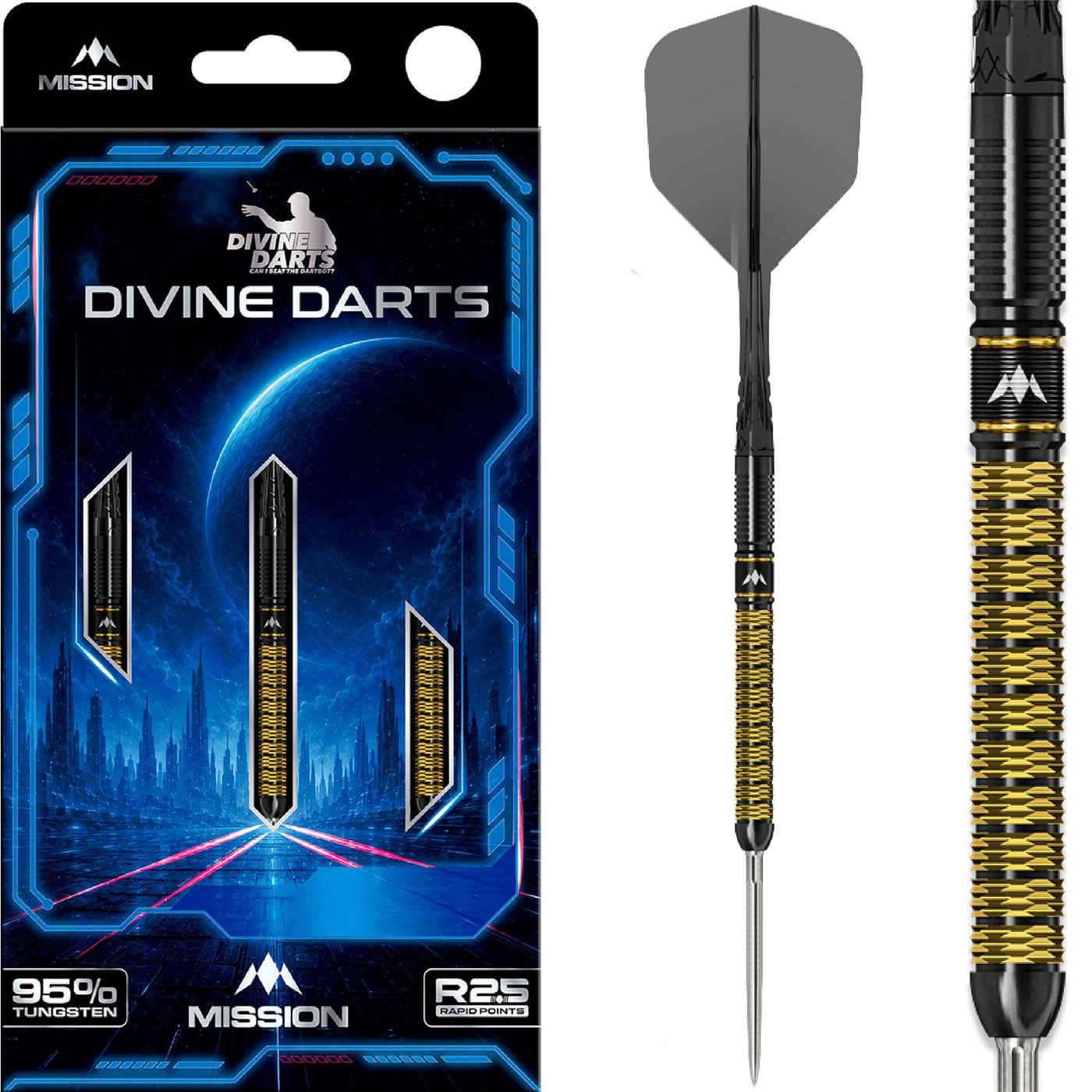 Mission Jake Kenyon Divine Rapid Point 95% - Steel Tip Darts