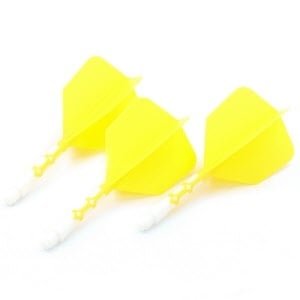 Cuesoul - ROST T19 Integrated Flights - Big Wing - Yellow White - Dart Flights