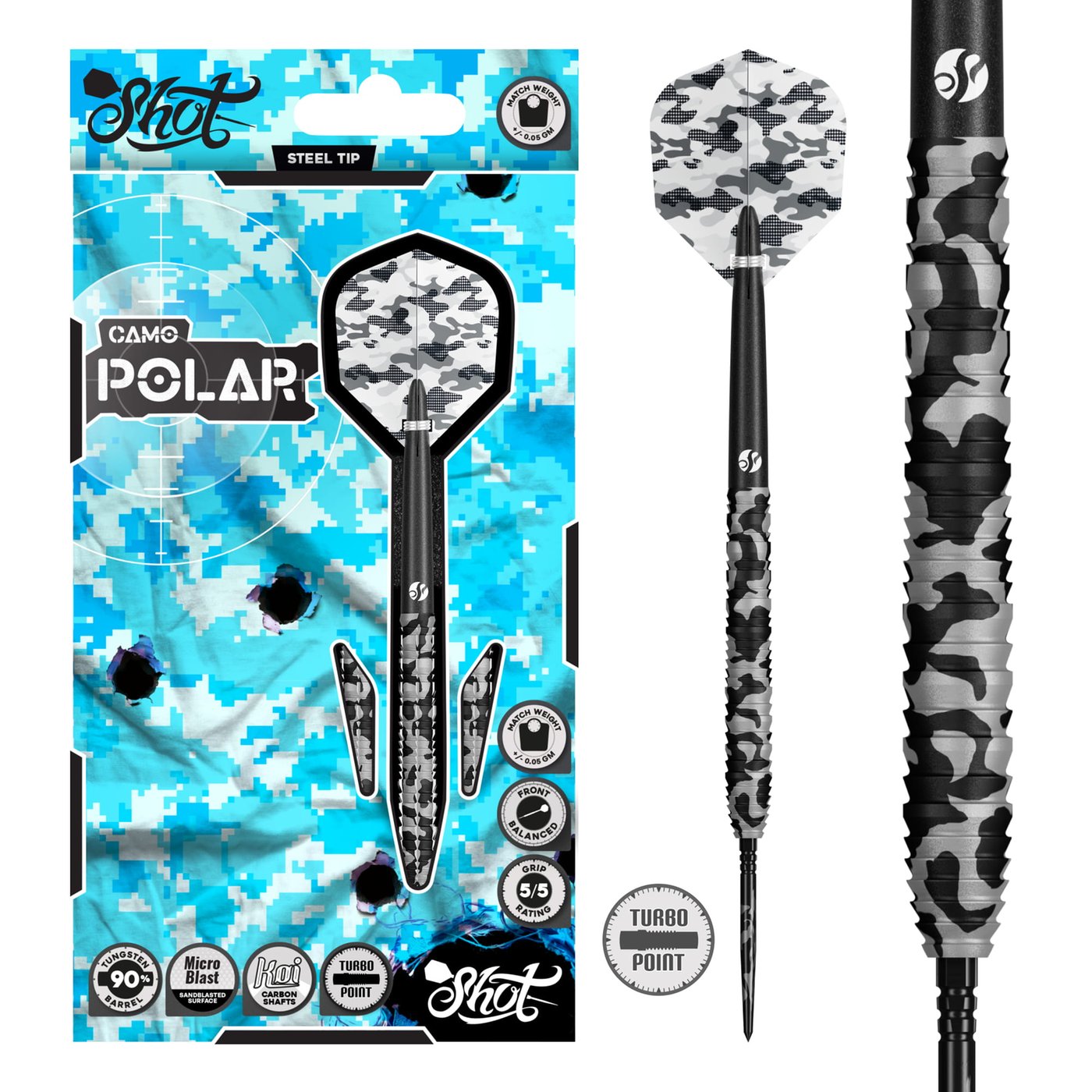 Shot Camo Polar Turbo Point 95% - Dartpfeile