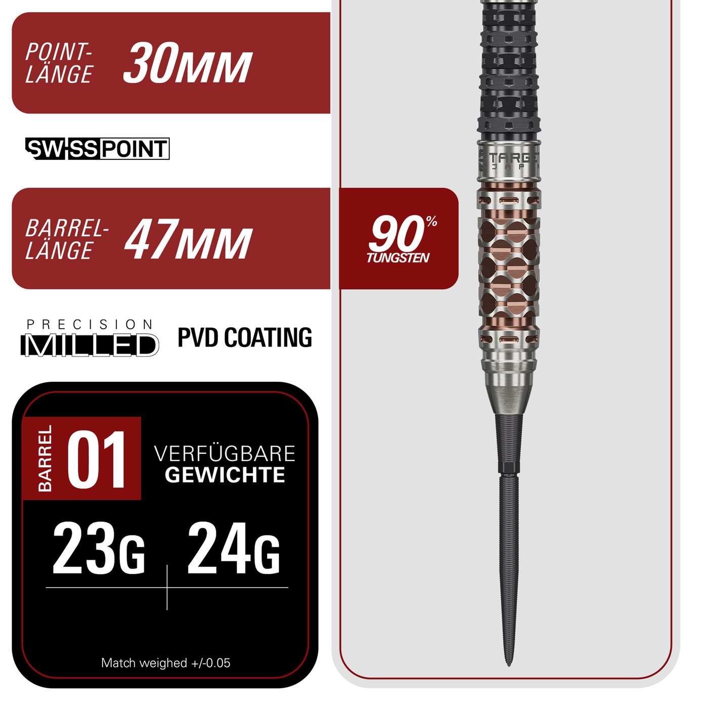 Target Japan Cathy Leung Charis G6 Swiss Point 90% - Steel Tip
