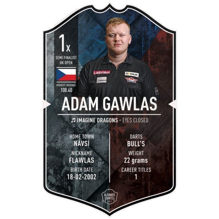 Ultimate Darts Card Adam Gawlas