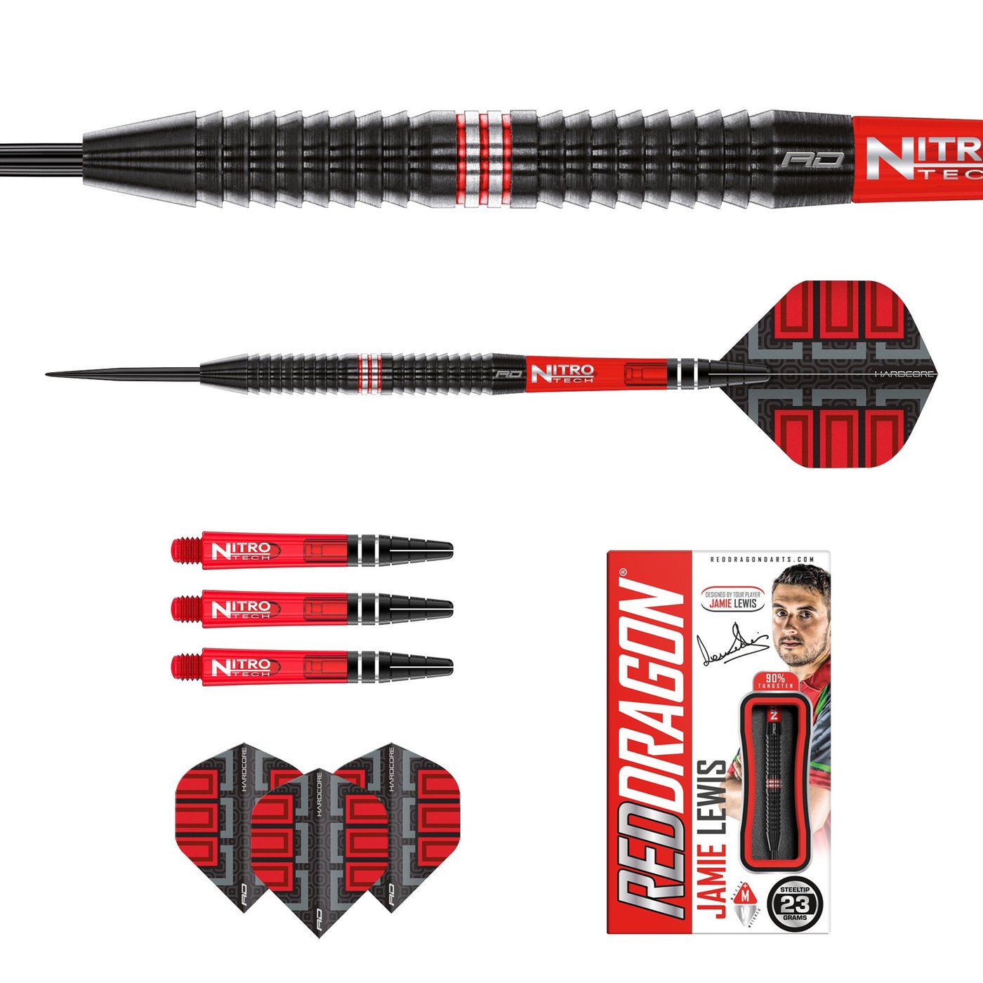 Red Dragon Jamie Lewis S.E. 90% Steel Tip Darts