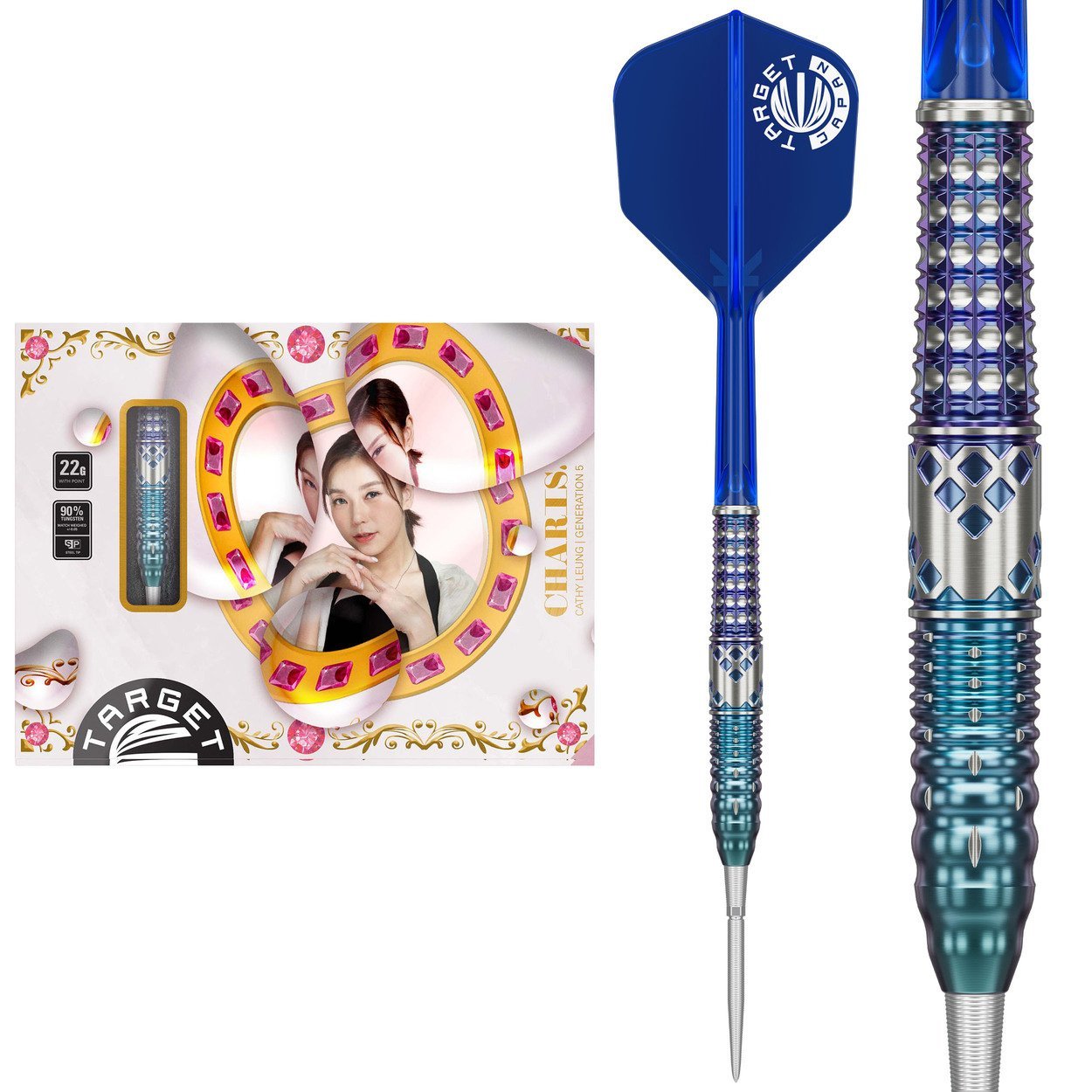 Dardos Target Japan Cathy Leung Charis G5 Swiss Point 90% Punta de Acero