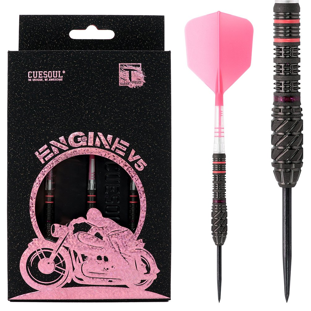 Cuesoul Engine V5 Pink Hope 90% - Fléchettes pointe Acier