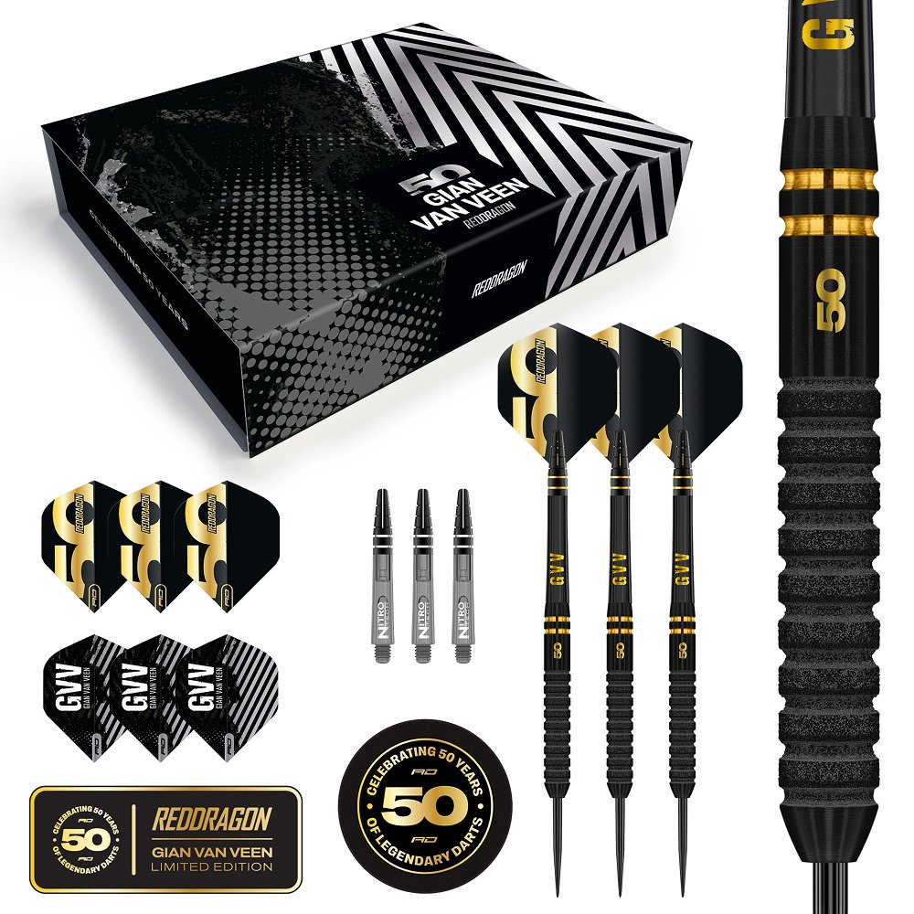 Red Dragon Gian van Veen 50 Years Anniversary Limited Edition 90% Darts